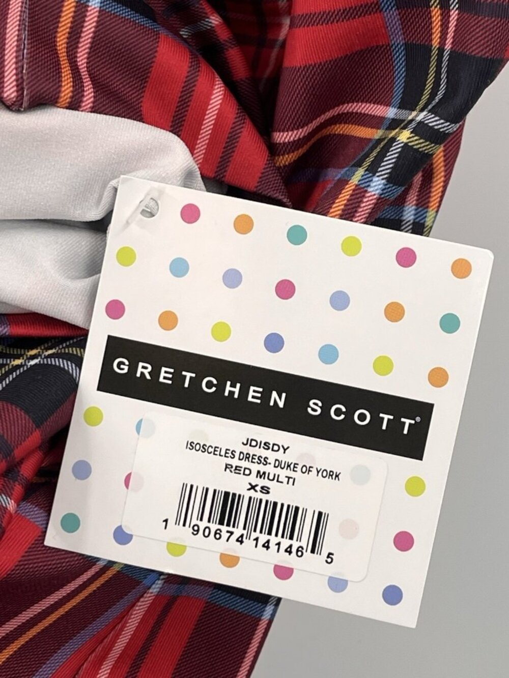 GRETCHEN SCOTT Women's Red Plaid Sleeveless Isosceles Sheath Dress NWT XS - Picture 3 of 7